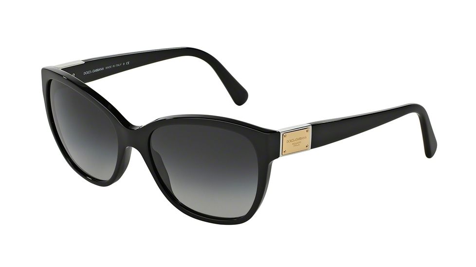 Dolce&amp;Gabbana LOGO PLAQUE DG4195 Bifocal Prescription Sunglasses DG4195-501-8G-56 - Lens Diameter 56 mm, Lens Diameter 56 mm, Frame Color Black