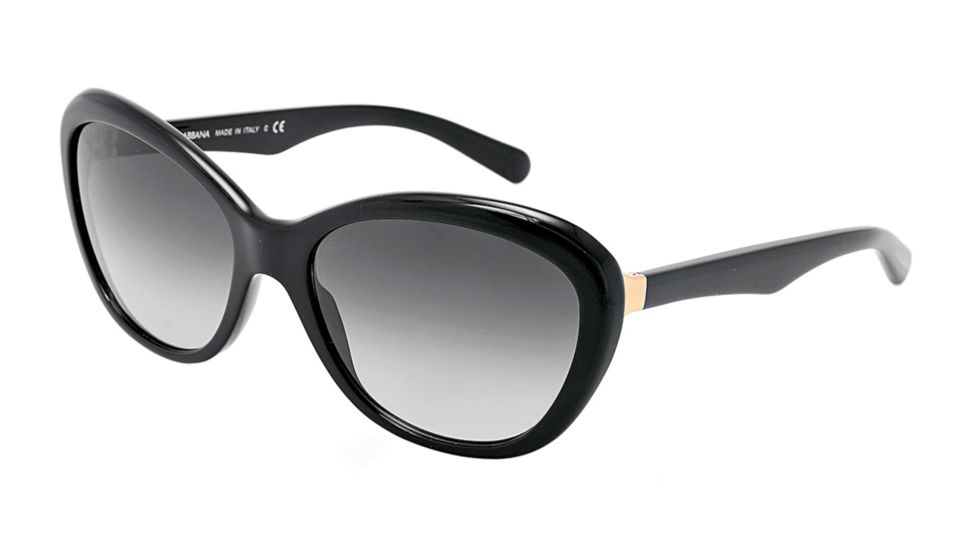 Dolce&amp;Gabbana Sensual&amp;Feminine DG4150 Sunglasses 501/8G-5918 - Black Frame, Gray Gradient Lenses