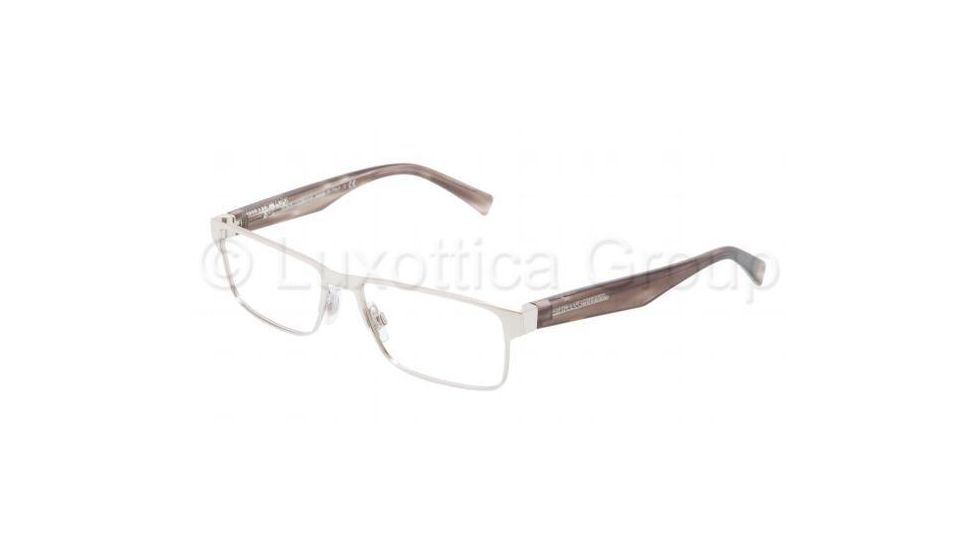 Dolce&amp;Gabbana TAILORING DG1232 Single Vision Prescription Eyeglasses 05-5216 - Silver Frame