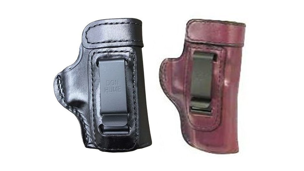 Don Hume H715-M Waistband Clip-On Conceal Carry Holster for Springfield Gun Models, Black, Saddle Brown