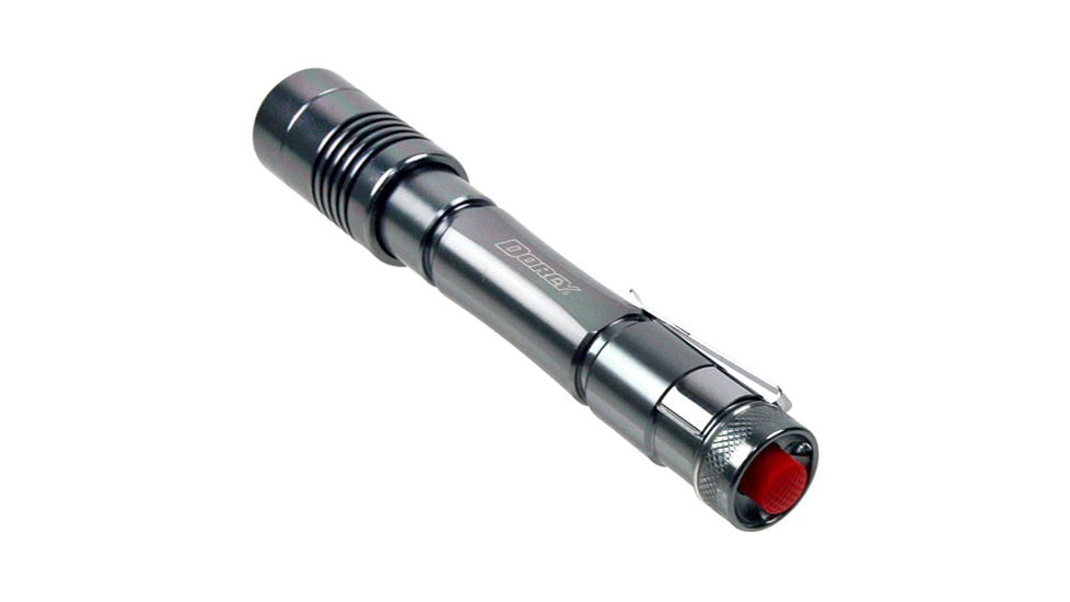 Dorcy Pro Series 450 Lumen 2AA Aluminum Slide Focus Flashlight with Z Drive PWM, Silver, 41-4312