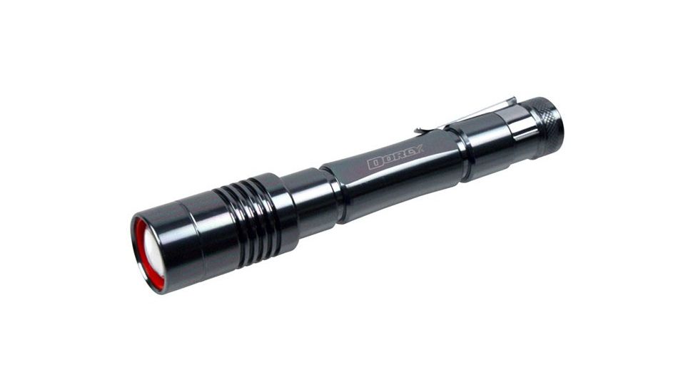 Dorcy Pro Series 450 Lumen 2AA Aluminum Slide Focus Flashlight with Z Drive PWM, Silver, 41-4312