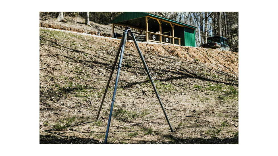 Double Tap Industries Stronghold Carbon Fiber Shooting Tripod w/Leveling Head, Black, TRI-CF-002L