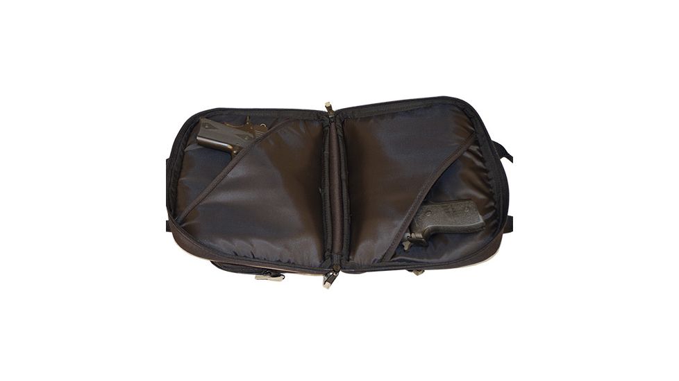 Down Range Double Pistol Case, w/internal dividers, DRU14