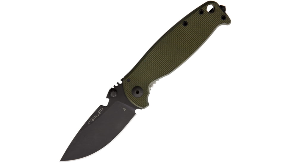 DPx Gear HEST Classic Framelock Folding Knife, OD green, OD green G10 handle with titanium back handle, DPHSF008