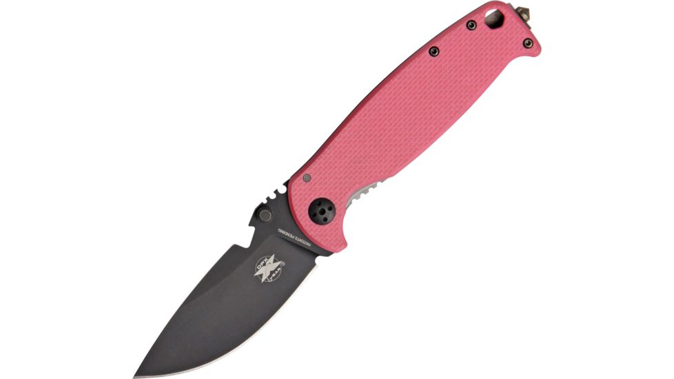 DPx Gear HEST/F Folder 2.0 Folding Knife, 3.125in, Standard Edge Blade, Pink G10 Handle DPXHSF111