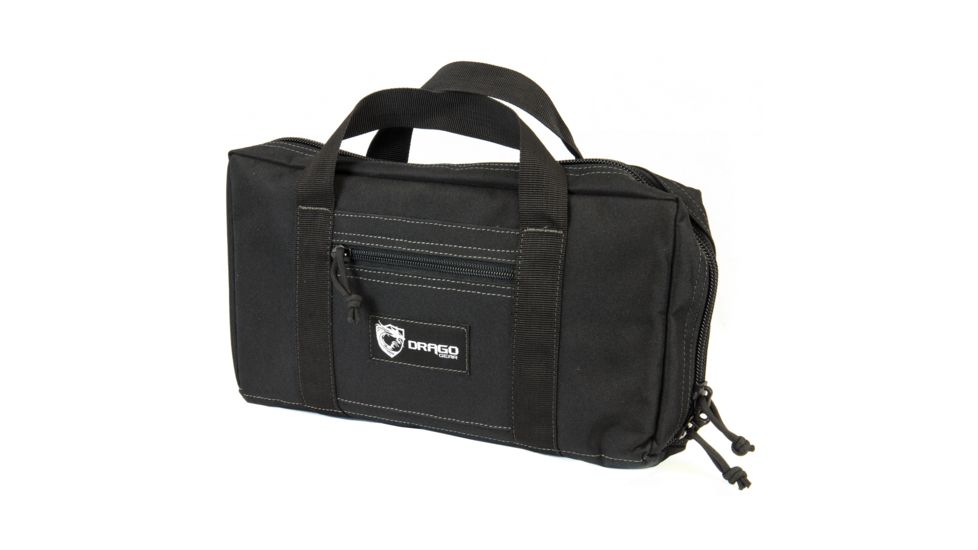 Drago Gear 12 Inch x 8 Inch Polyester Single Pistol Case, Black, 12 Inch x 8 Inch, DRA12-316BL