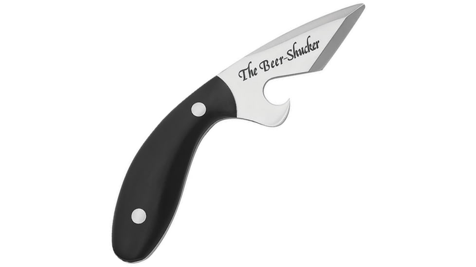 Dragon by Apogee Oyster Knife w/Bottle Opener Kitchen Knives, 6.25in Overall, 1.5in Satin 420 SS Blade, Black Polypropylene Handle, Integrated Bottle Opener, ACES-OYSTER