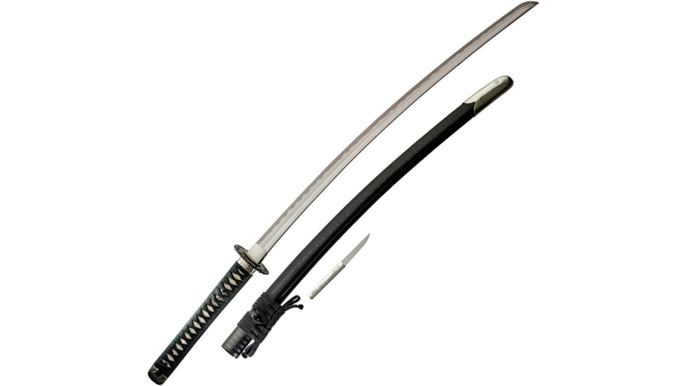 Dragon King Lone Wolf Katana Knife, 28.38 forged T10 High-Speed Tool Steel blade, Black wood scabbard, SD-35050