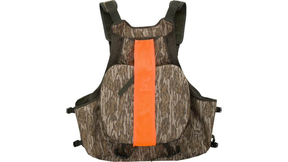 DRAKE Ol' Tom Turkey Strap Vest - Men's, Mossy Oak Bottomlands Camo, One Size, OT0049-ADL-006