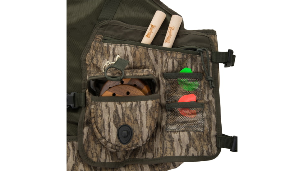 DRAKE Ol' Tom Turkey Strap Vest - Men's, Mossy Oak Bottomlands Camo, One Size, OT0049-ADL-006