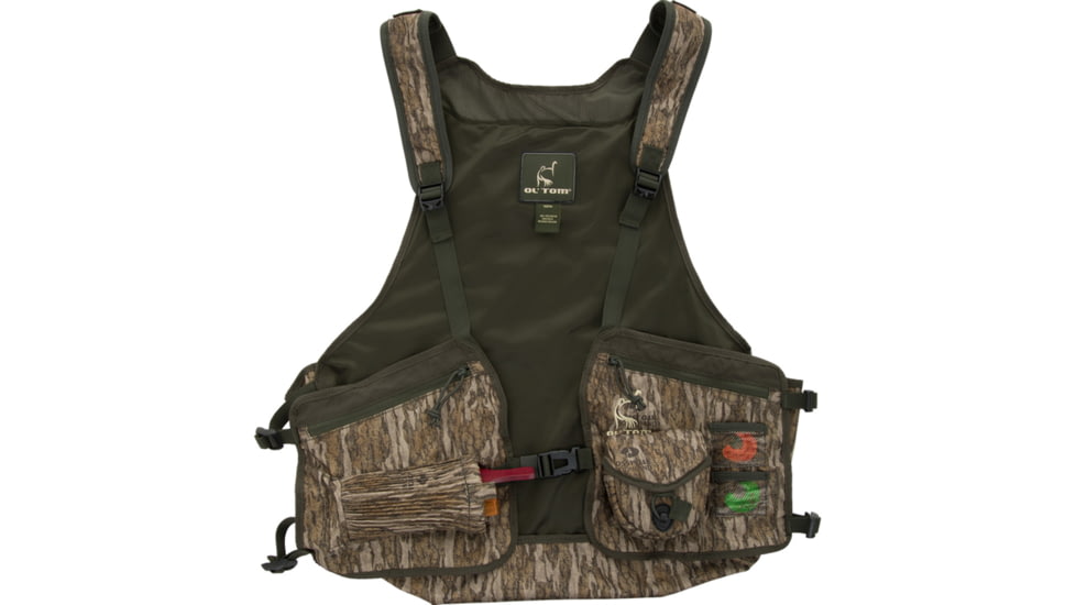 DRAKE Ol' Tom Turkey Strap Vest - Men's, Mossy Oak Bottomlands Camo, One Size, OT0049-ADL-006