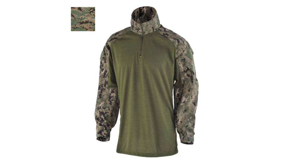 DRIFIRE FORTREX FR Combat Shirt - Mens, Short, Woodland Marpat, Small, DF2-550CS-WM-SMS