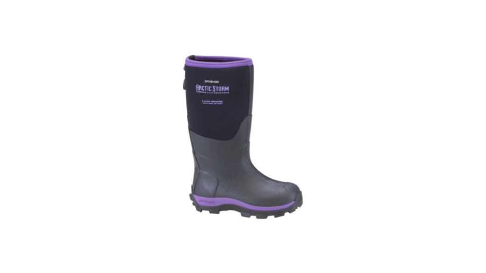 Dryshod Arctic Storm Kids Winter Boot, Black/Purple, 10 ARS-KD-PP-010