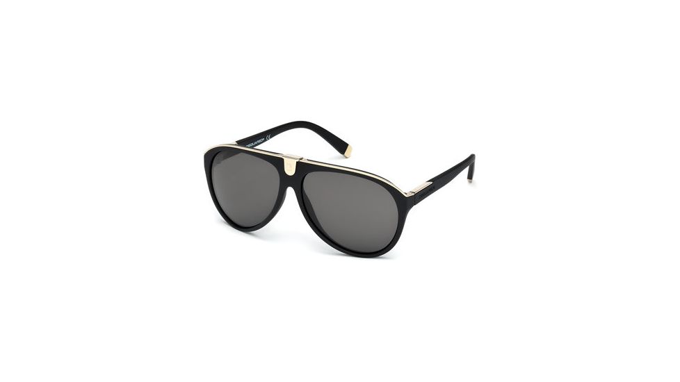 DSquared DQ0069 Sunglasses - Matte Black Frame Color, Smoke Lens Color
