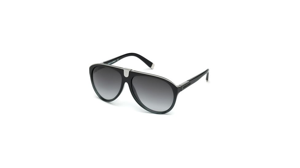 DSquared DQ0069 Sunglasses - Blue Frame Color, Gradient Smoke Lens Color