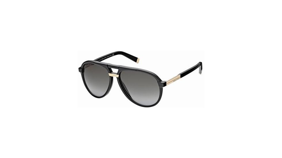 DSquared DQ0070 Sunglasses - Shiny Black Frame Color, Gradient Smoke Lens Color