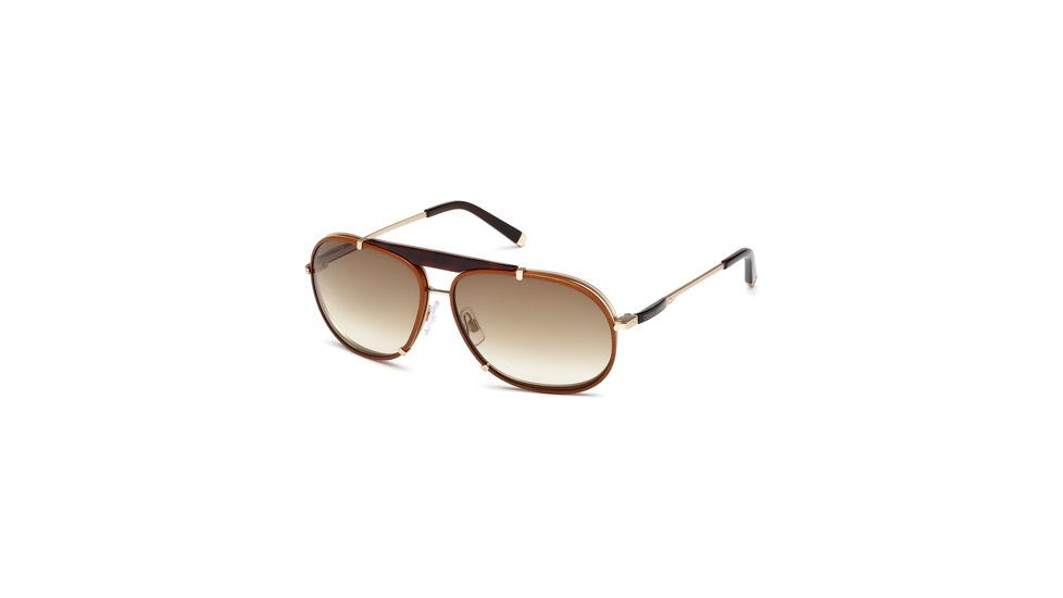 DSquared DQ0074 Sunglasses - Shiny Light Brown Frame Color, Gradient Brown Lens Color