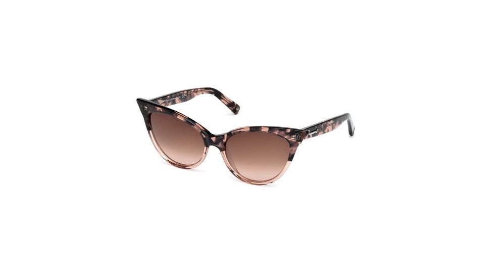 DSquared DQ0097 Sunglasses - Coloured Havana Frame Color, Gradient Brown Lens Color