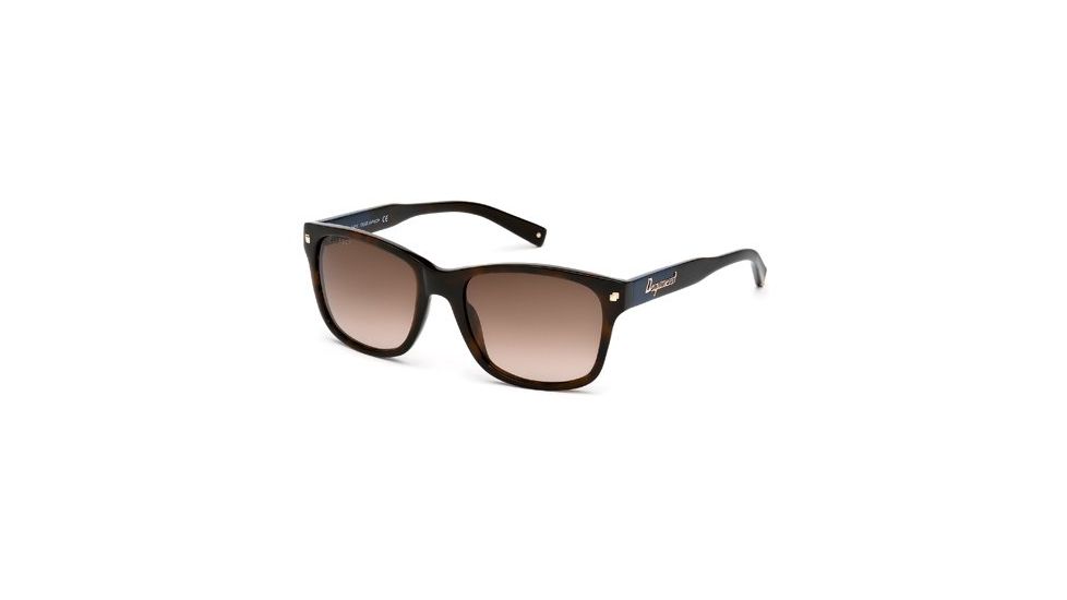 DSquared DQ0105 Sunglasses - Dark Havana Frame Color, Gradient Brown Lens Color