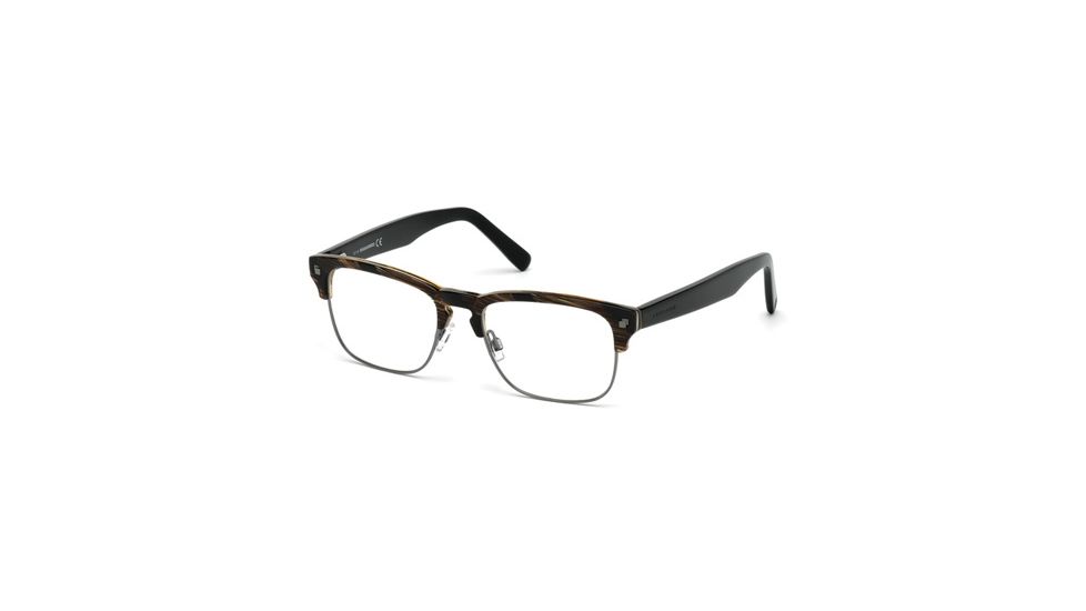 DSquared DQ5178 Eyeglass Frames - Brown Horn Frame Color