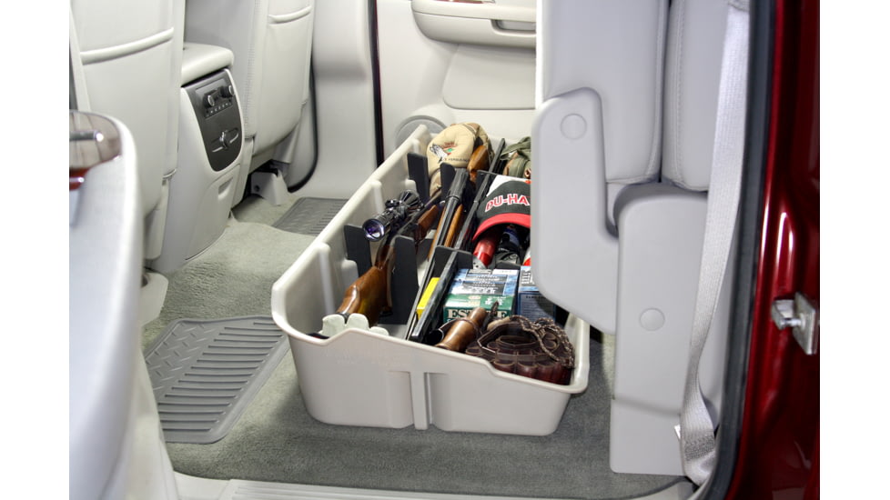 Du-Ha Underseat Storage for 07-13 Chevrolet/GMC Silverado/Sierra Light Duty & 07-14 Heavy Duty Crew Cab, Light Gray, 10043