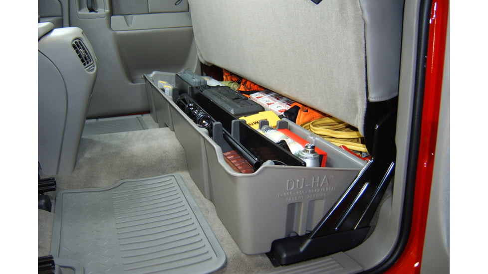 Du-Ha Underseat Storage for 99-07 Chevrolet/GMC Silverado/Sierra Extended Cab, Classic, Light Gray, 10002