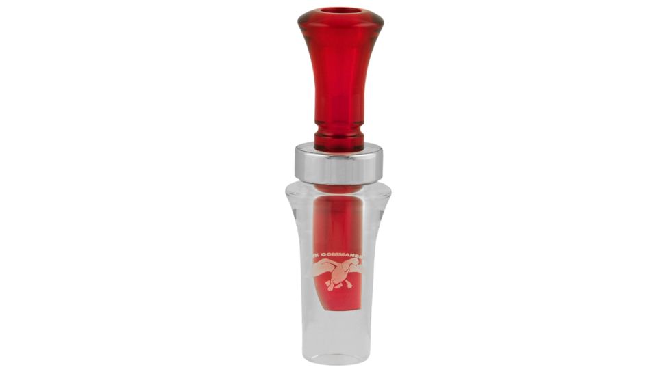 Duck Commander Acrylic Double Reed Duck Call - Clear/Red 118436