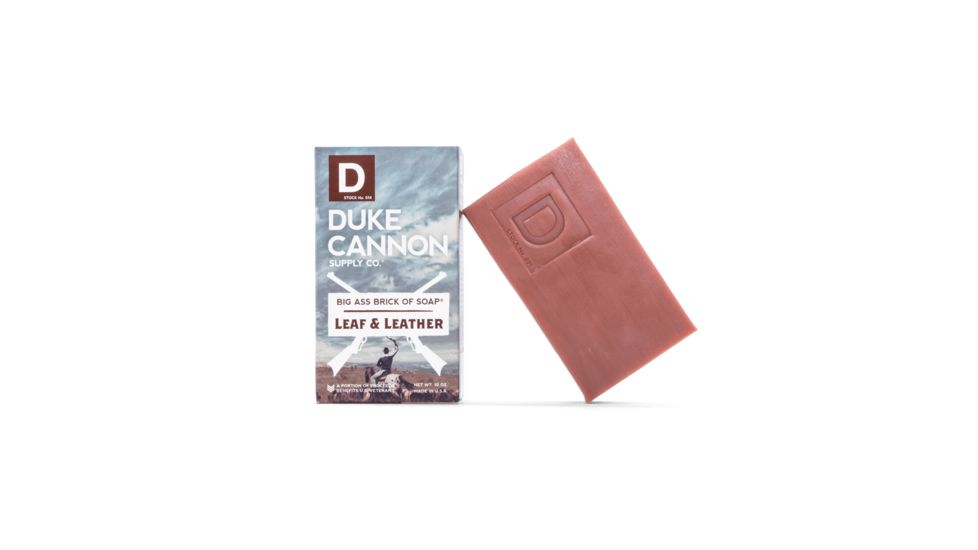 Duke Cannon Supply Co Big Ass Brick of Soap, Leaf &amp; Leather, 10 oz Bar, 03LEAFLEATHER