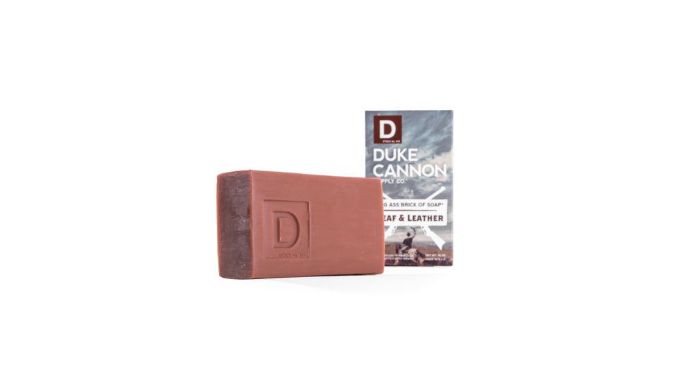 Duke Cannon Supply Co Big Ass Brick of Soap, Leaf &amp; Leather, 10 oz Bar, 03LEAFLEATHER