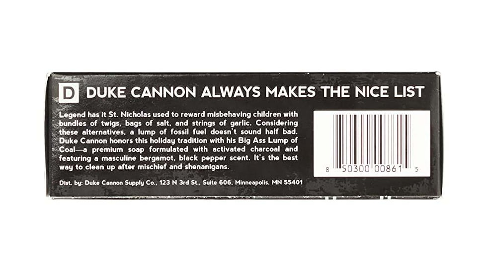 Duke Cannon Supply Co Big Ass Brick Soap - Lump of Coal, 01HOLIDAYCOAL1