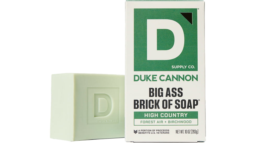 Duke Cannon Supply Co High Country Big Ass Brick Of Soap, Green, Small, BSBA-HCTY10