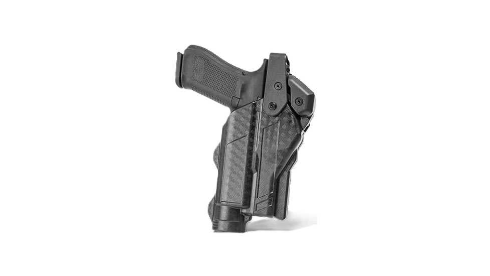 Alien Gear Holsters Rapid Force Duty Holster LVL 3 w/Light-Bearing w/Bag Packaging, Sig P320 Full Size 9mm/.40 cal/M17/XFull, Right Hand, BasketWeave Black, RD-M-0691-BW-RH-L1-B