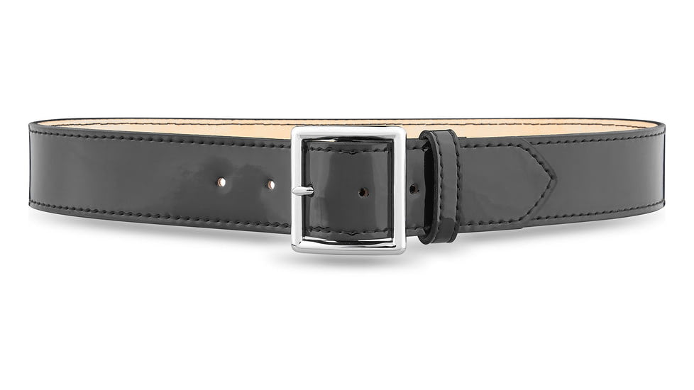 DutyMan 1-3/4inch Hi-gloss Leather Garrison Belt With Nickel Buckle DTY-1631-32-9031