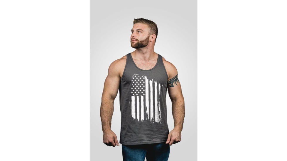 Nine Line AMERICA JERSEY TANK - MEDIUM, GRAY DF7737B1, NLAAMERICAMTTASPHALTM