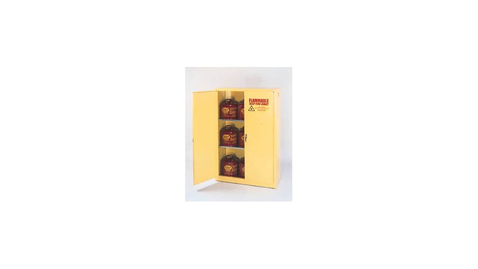 Eagle Manufacturing Flammable Liquids Safety Storage Cabinets, Eagle Manufacturing 1962 Floor Cabinet, 2 Doors, 2 Shelves