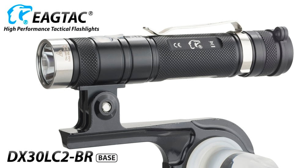 EAGTAC DX30LC2-BR Rechargeable Flashlight Kit, XP-L HI V2 NW LED, 1084lm, Black, DX30LC2BR-XPLHI-KIT-NW