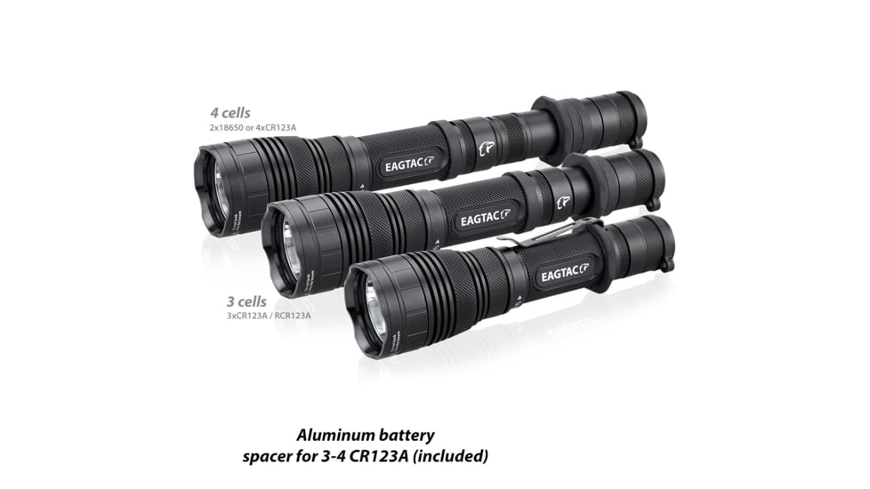 EAGTAC G25C2 Flashlight, XM-L2 U4 CW LED, 1351lm, Black, G25C2-XML2-CW