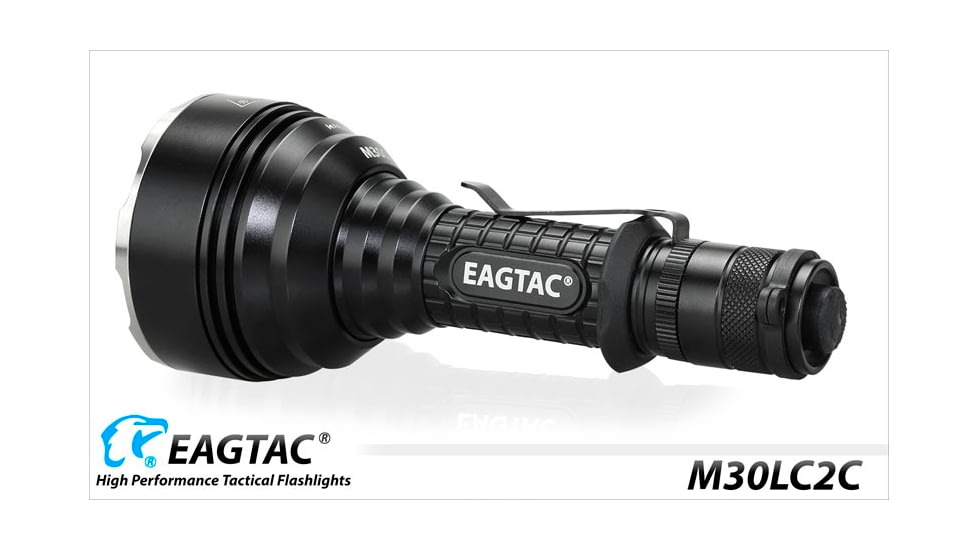 EAGTAC M30LC2-C Flashlight, 3 Nichia 219B CRI-92 LED, 1000lm, Black, M30LC2C-3*219B-BASE-NW