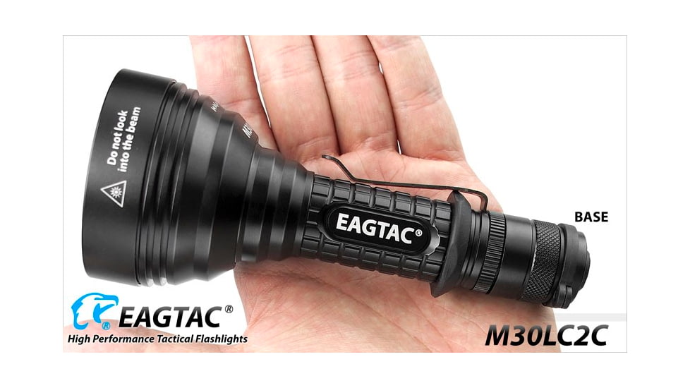EAGTAC M30LC2-C Flashlight, 3 Nichia 219B CRI-92 LED, 1000lm, Black, M30LC2C-3*219B-BASE-NW