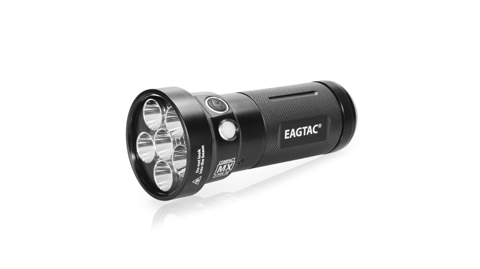 EAGTAC MX30L3-CR Base Flashlight, 6 Nichia 219C CRI92 4000K LED, 3850lm, Black, MX30L3CR-6*219C-BASE-NW