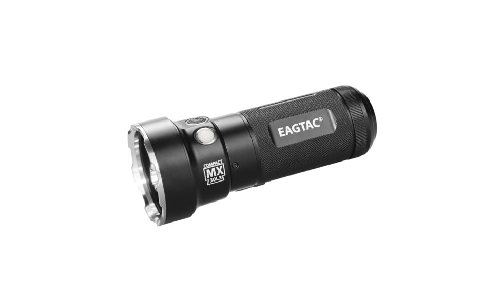EAGTAC MX30L3-CR Base Flashlight, 6 Nichia 219C CRI92 4000K LED, 3850lm, Black, MX30L3CR-6*219C-BASE-NW