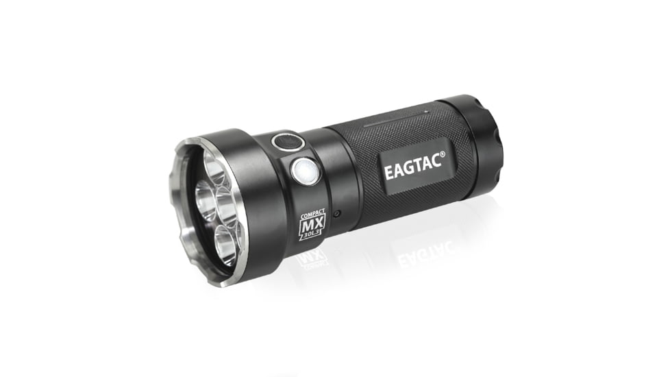 EAGTAC MX30L3C Flashlight Kit, 6 Nichia 219B CRI-92 LED, 3000lm, Black, MX30L3C-6*219-KIT-NW