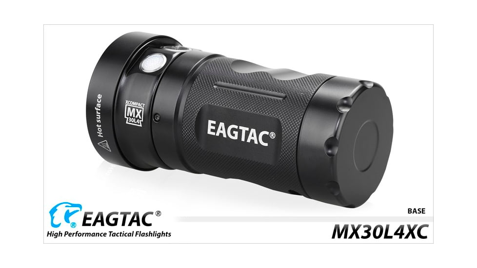 EAGTAC MX30L4-XC Flashlight Kit, 12 Nichia 219B CRI-92 5700K LED, 4000lm, Black, MX30L4XC -12*219B-KIT-NW