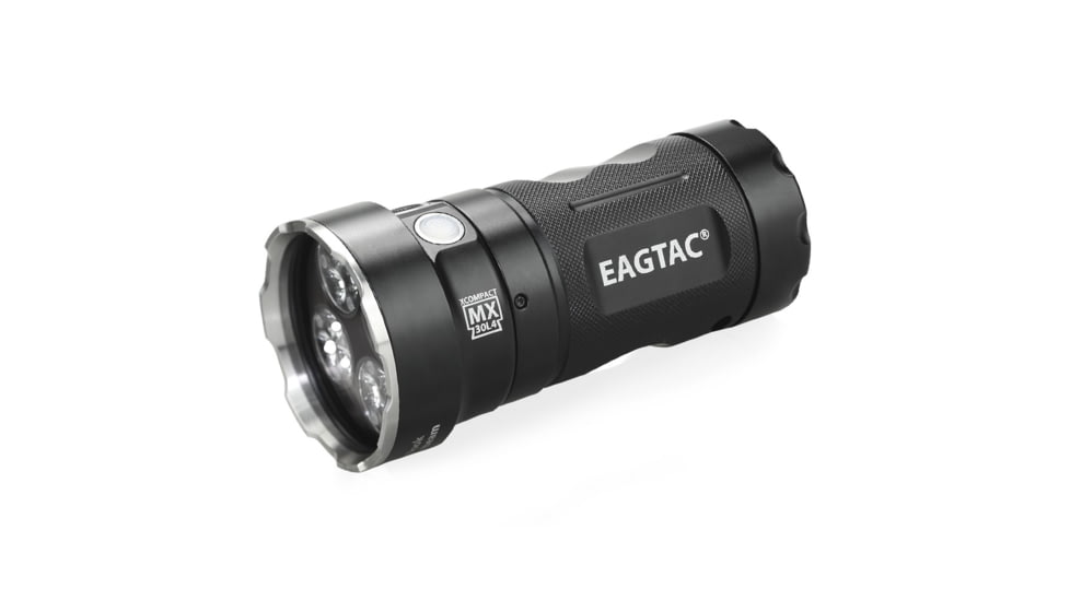 EAGTAC MX30L4-XC Flashlight Kit, 12 Nichia 219B CRI-92 5700K LED, 4000lm, Black, MX30L4XC -12*219B-KIT-NW