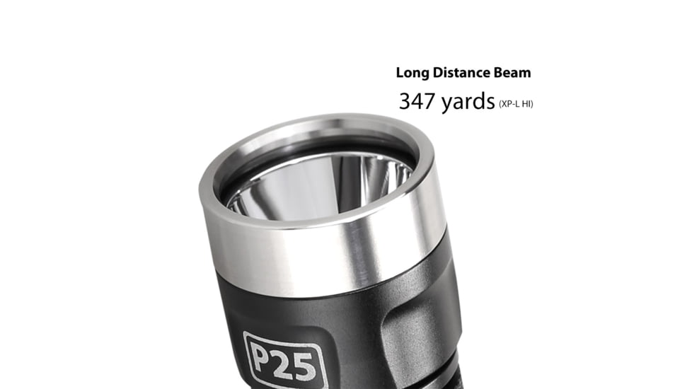 EAGTAC P25LC2 Flashlight, XM-L2 U2 NW LED, 1200lm, Black, P25LC2-XML2-NW