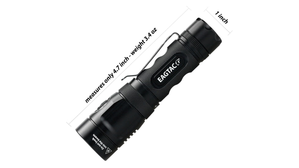 EAGTAC TX25C2 Flashlight, XP-L HI V2 NW LED, 1068lm, Black, TX25C2-XPLHI-BASE-NW