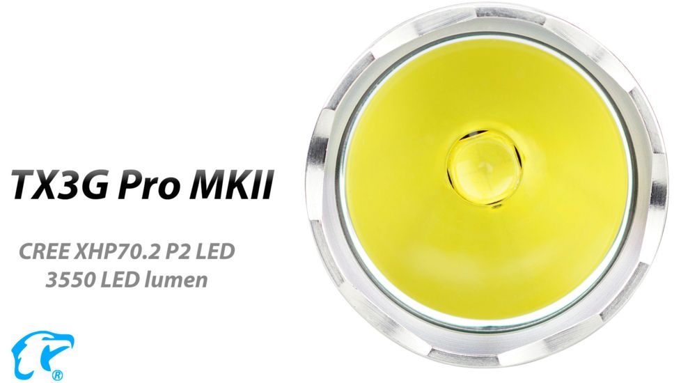 EAGTAC TX3G MKII Pro Flashlight, XHP70.2 CW LED, 3550lm, Black, Medium 4203