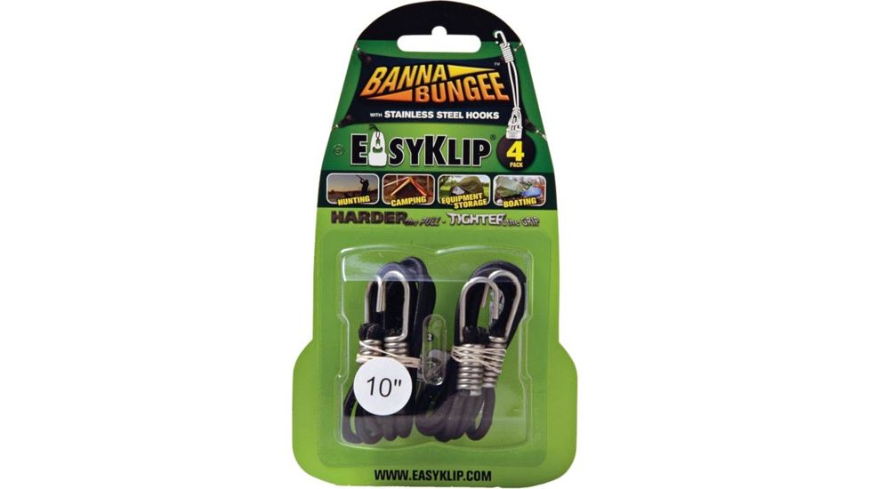 Easyklip Bannabungee Black 10'' 4 Pk 49101SS
