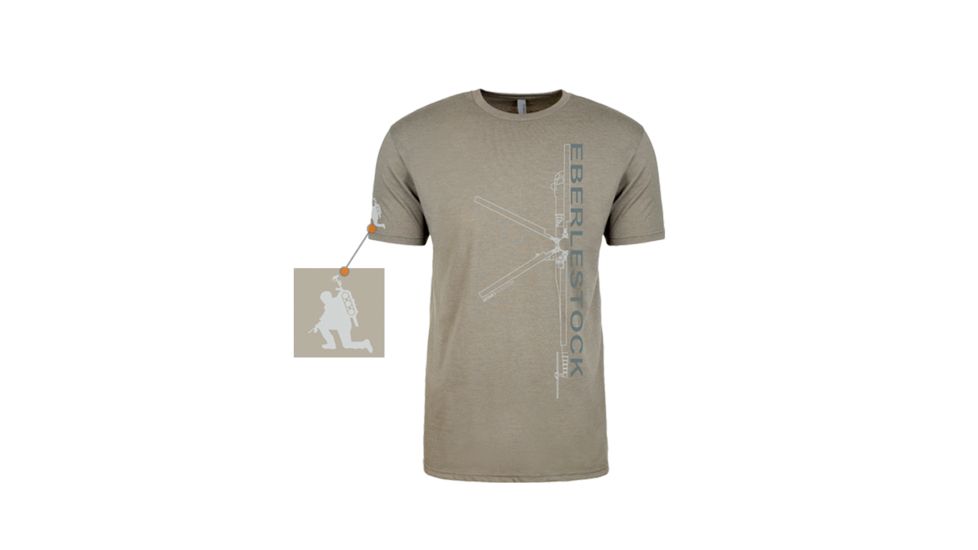 Eberlestock Skycrane II Short Sleeve T-Shirt, Field Gray, Small, CSSS